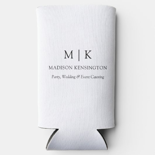 Modern minimalistisch monogram of Logo Business to Seltzer Blikjeskoeler (Voorkant)