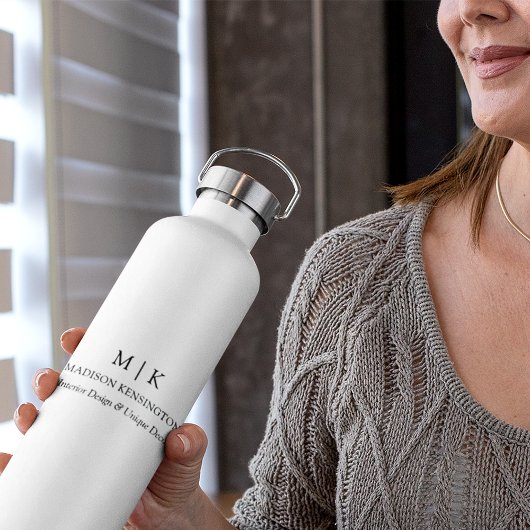 Modern minimalistisch monogram of Logo Business to Waterfles