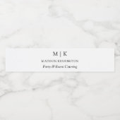 Modern minimalistisch monogram of Logo Business to Waterfles Etiket (Enkel label)