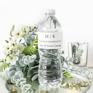 Modern minimalistisch monogram of Logo Business to Waterfles Etiket