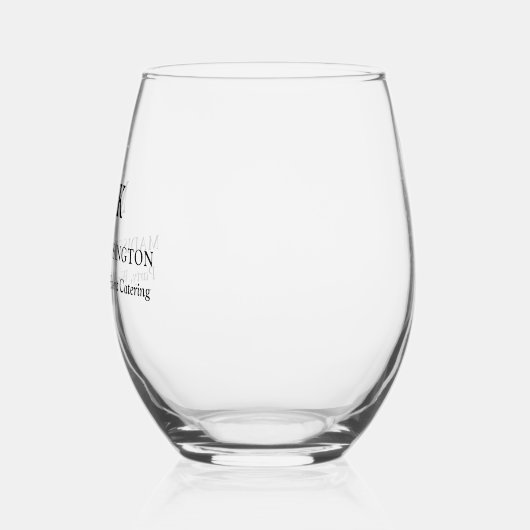 Modern minimalistisch monogram of Logo Business to Wijnglas Zonder Voet (Links)