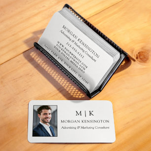 Modern minimalistisch monogram of Logo foto toevoe Visitekaartje