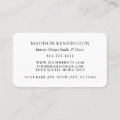 Modern minimalistisch monogram of Logo toevoegen Visitekaartje (Achterkant)