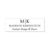 Modern Minimalistisch Monogram of Logo Zakelijk Zelfinktende Stempel (Design)