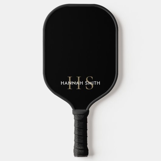Modern minimalistisch monogram pickleball paddle (Voorkant)