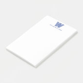 Modern minimalistisch monogram post-it® notes (Schuin)