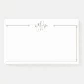 Modern minimalistisch monogram post-it® notes (Voorkant)