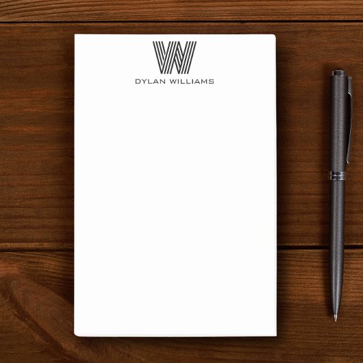 Modern Minimalistisch Monogram Post-it® Notes
