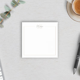 Modern minimalistisch monogram post-it® notes
