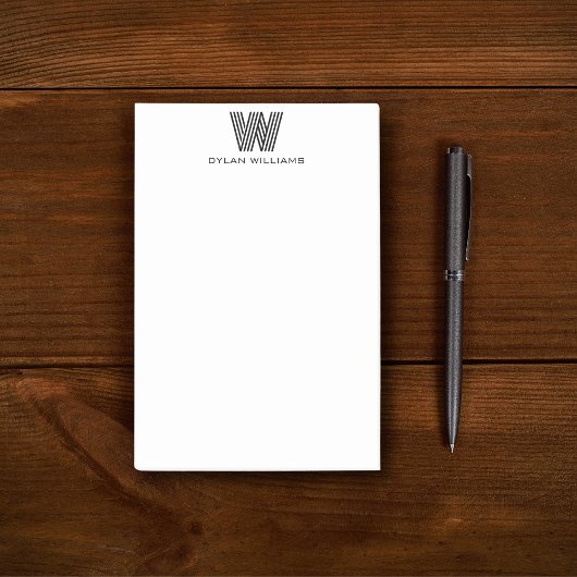 Modern minimalistisch monogram post-it® notes