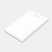 Modern minimalistisch monogram post-it® notes (Schuin)