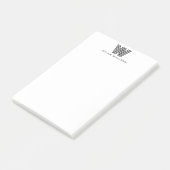 Modern minimalistisch monogram post-it® notes (Schuin)