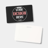 Modern Minimalistisch Monogram Professioneel Marke Badge (Voor- en achterkant)