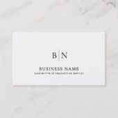 Modern minimalistisch monogram QR-code en sociale  Visitekaartje (Voorkant)