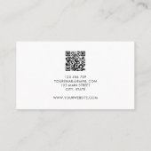 Modern minimalistisch monogram QR Code Professiona Visitekaartje (Achterkant)
