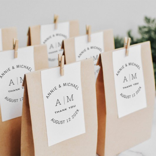 Modern, minimalistisch, monogram rubberstempel