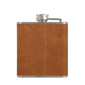 Modern minimalistisch monogram Sable Brown Leather Heupfles (Achterkant)