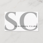 Modern minimalistisch monogram schoon professional visitekaartje (Voorkant)