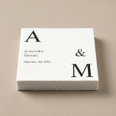Modern Minimalistisch Monogram Servet