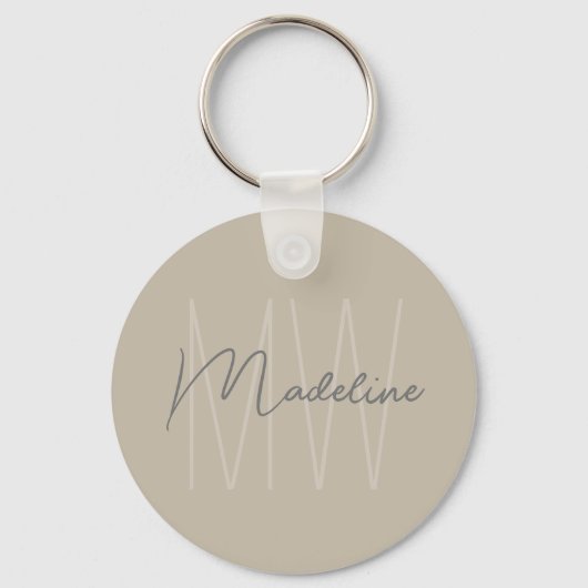 Modern minimalistisch monogram sleutelhanger (Voorkant)