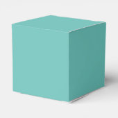 Modern Minimalistisch Monogram Teal Bruiloft Bedankdoosjes (Achterkant)
