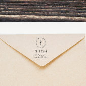 Modern minimalistisch monogram terugkeeradres rubberstempel