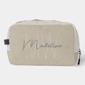Modern minimalistisch monogram toilettasje (Voorkant)