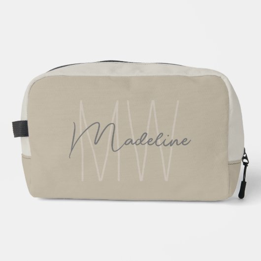 Modern minimalistisch monogram toilettasje (Voorkant)