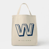 Modern minimalistisch monogram tote bag (Achterkant)