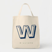 Modern minimalistisch monogram tote bag (Voorkant)