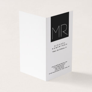 Modern minimalistisch monogram visitekaartje