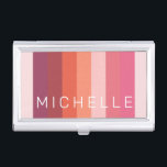 modern minimalistisch monogram voor kleurenblok in visitekaarthouder<br><div class="desc">retro pastel kleurenblok gekoppeld aan elegant sans serif doopvont voor een moderne minimalistische kantoorbenodigdheden . controleer onze winkel op meer items uit dit collectie</div>