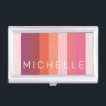 modern minimalistisch monogram voor kleurenblok in visitekaarthouder<br><div class="desc">retro pastel kleurenblok gekoppeld aan elegant sans serif doopvont voor een moderne minimalistische kantoorbenodigdheden . controleer onze winkel op meer items uit dit collectie</div>