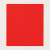 Modern minimalistisch Monogram White Red Folded Visitekaartje (Binnenkant ongevouwen)