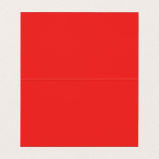 Modern minimalistisch Monogram White Red Folded Visitekaartje (Binnenkant ongevouwen)