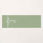 Modern minimalistisch monogram yogamat (Achterkant (horizontaal))