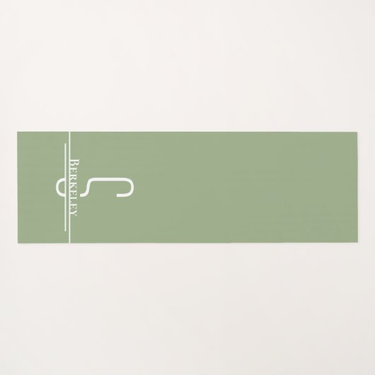 Modern minimalistisch monogram yogamat (Achterkant (horizontaal))