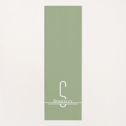 Modern minimalistisch monogram yogamat (Voorkant)
