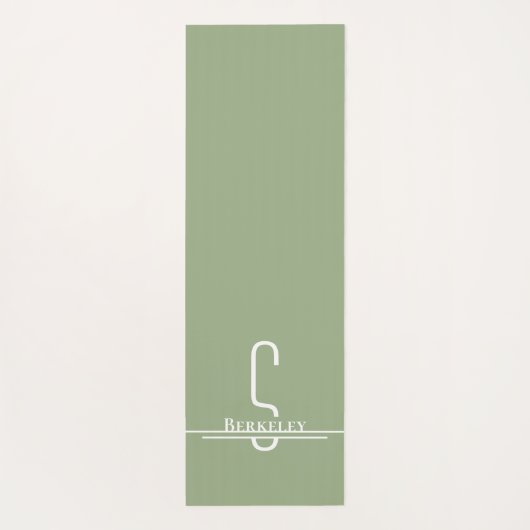 Modern minimalistisch monogram yogamat (Achterkant)