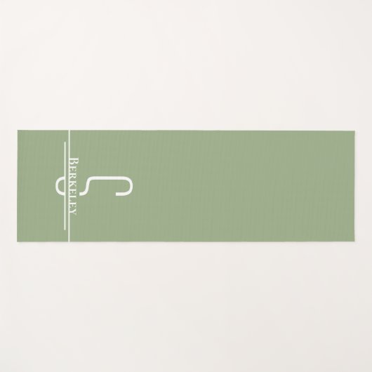 Modern minimalistisch monogram yogamat (Voorkant (horizontaal))