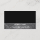 Modern minimalistisch monogram zwart en leisteen visitekaartje (Achterkant)