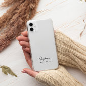 Modern Minimalistisch Monogram Zwart en Wit Case-Mate iPhone Case