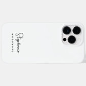 Modern Minimalistisch Monogram Zwart en Wit Case-Mate iPhone Case (Achterkant (horizontaal))