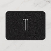 Modern minimalistisch monogram zwirlpatroon visitekaartje (Voorkant)