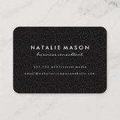 Modern minimalistisch monogram zwirlpatroon visitekaartje (Achterkant)