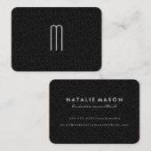 Modern minimalistisch monogram zwirlpatroon visitekaartje (Voorkant / Achterkant)