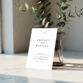 Modern minimalistisch monogramschrift Elegante bru Kaart