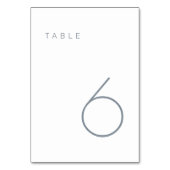 Modern minimalistisch mosterd blauw en wit tabelnu kaart (Voorkant)