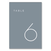 Modern minimalistisch mosterd blauw en wit tabelnu kaart (Achterkant)
