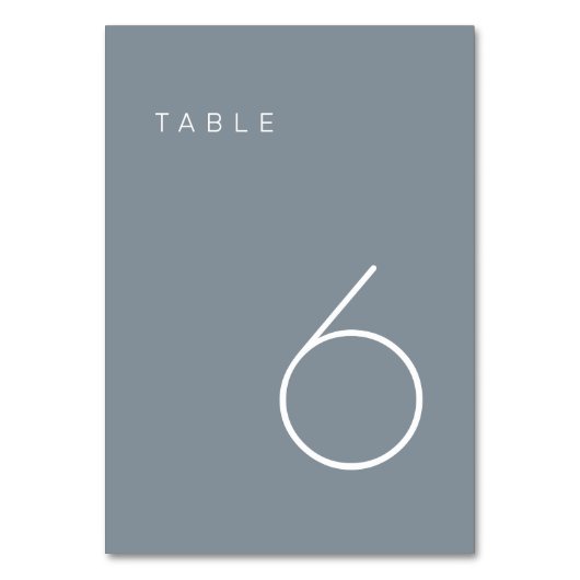Modern minimalistisch mosterd blauw en wit tabelnu kaart (Voorkant)
